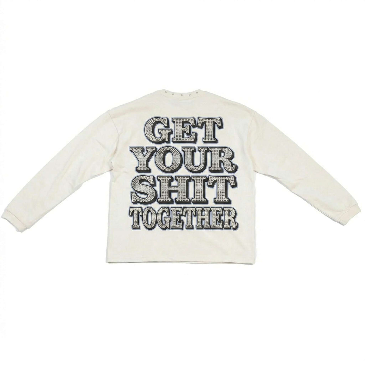 JEVPE men's vintage long sleeve T-shirt with Mars rover space graphic and rhinestone details, retro futuristic streetwear style