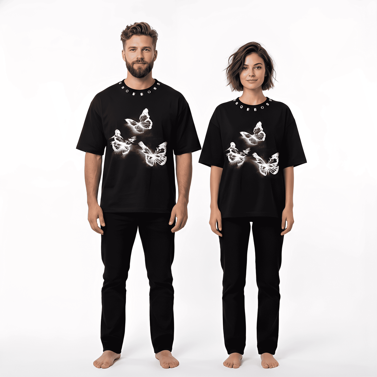 Glowing Butterfly Oversized T-Shirt by JEVPE