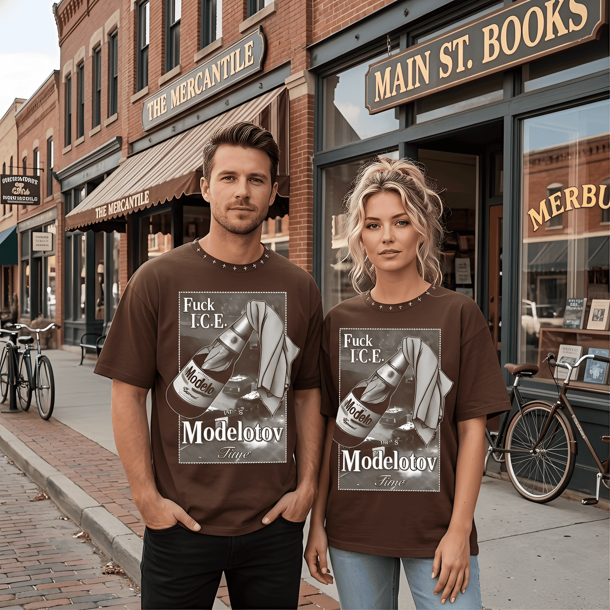 JEVPE Modelotov Time graphic oversized streetwear t-shirt featuring bold design and edgy style, perfect for casual urban fashion.