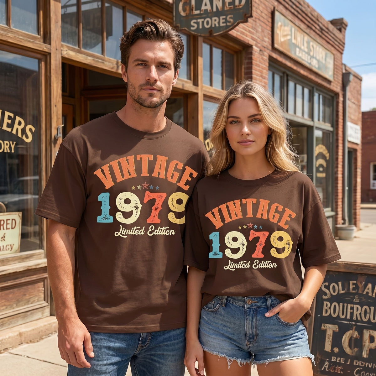 JEVPE vintage 1975 limited edition oversized T-shirt featuring retro 70s streetwear style with bold graphic design.