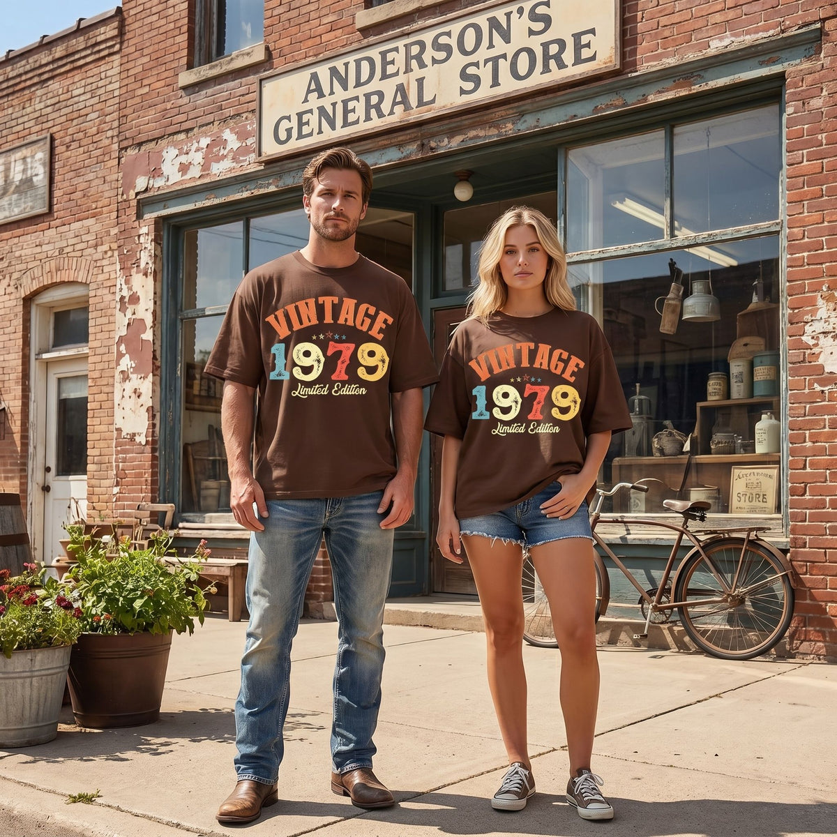 JEVPE vintage 1975 limited edition oversized T-shirt with retro 70s streetwear style, featuring bold graphic design and relaxed fit