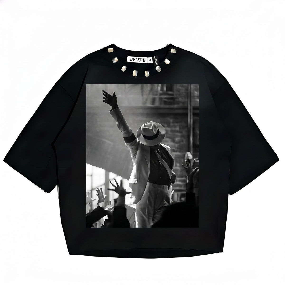 Michael Jackson Stage Graphic Oversized T-Shirt by JEVPE