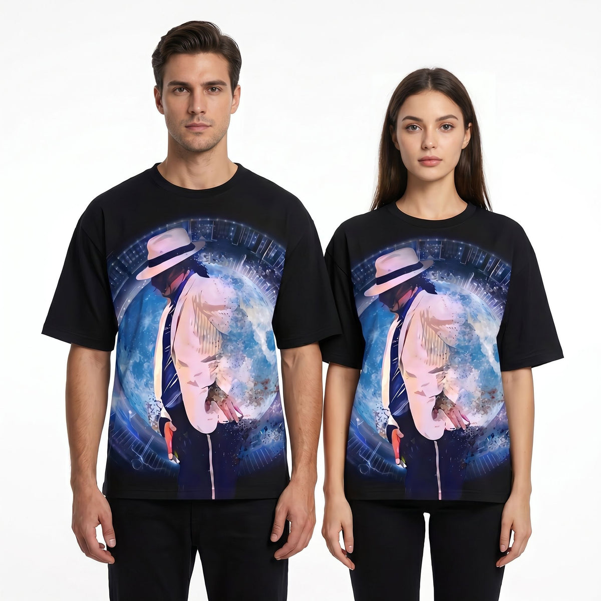 Michael Jackson Moonwalk Graphic Oversized T-Shirt by JEVPE