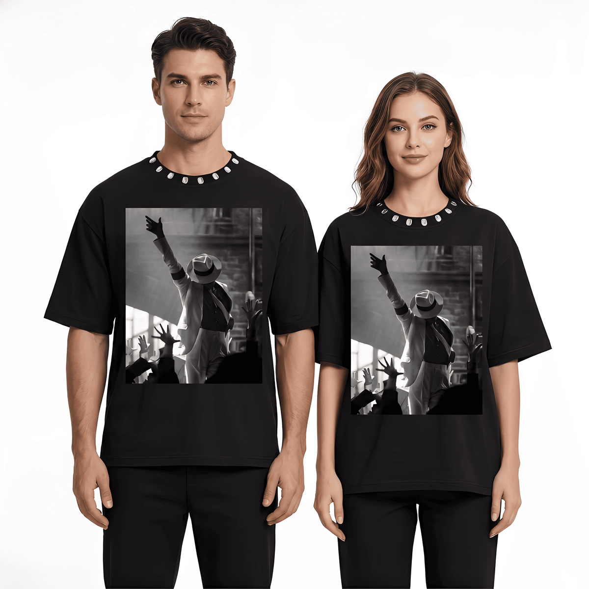 Michael Jackson Stage Graphic Oversized T-Shirt by JEVPE