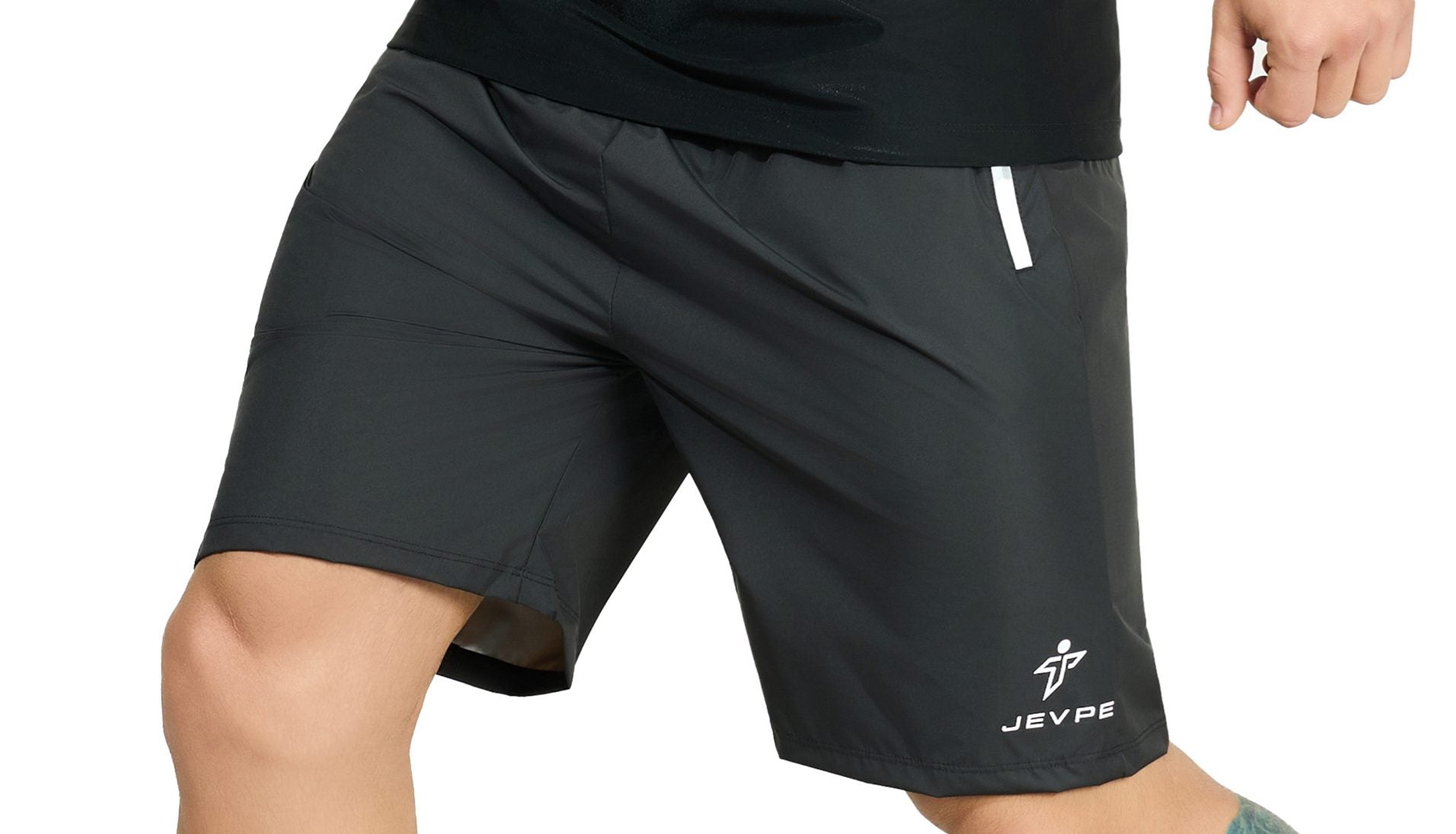 JEVPE men's sauna shorts made of sweat material, designed for gym workouts and exercise, featuring a comfortable fit and sweat-wicking fabric.