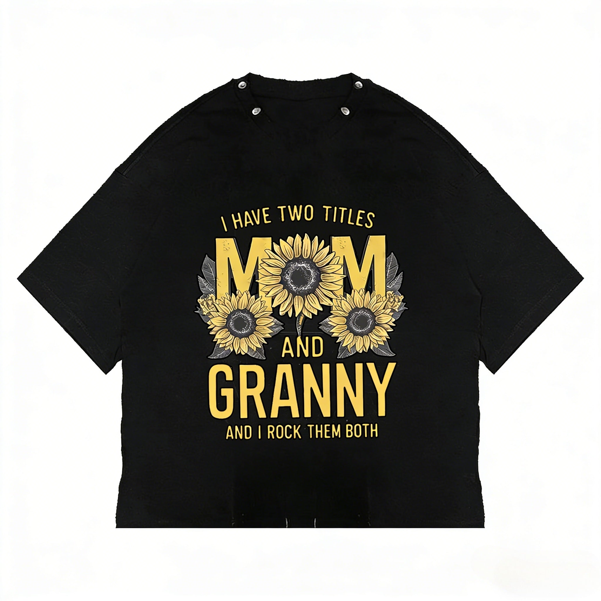 JEVPE men's oversized sunflower graphic T-shirt with vintage floral design, casual style, and relaxed fit.