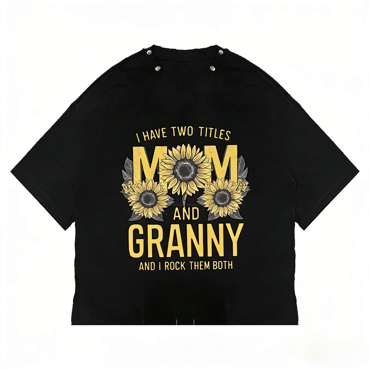 JEVPE men's oversized sunflower graphic T-shirt with vintage floral design, casual style, and relaxed fit.