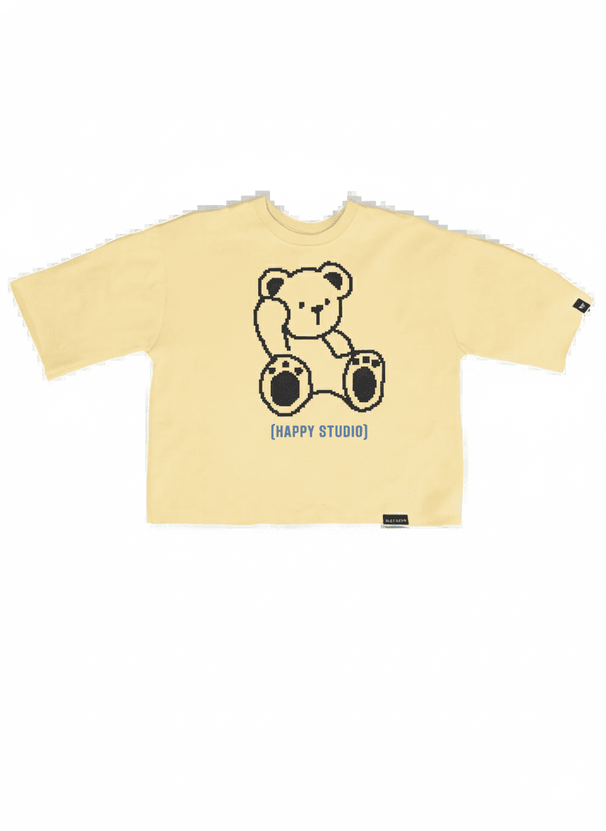JEVPE black cat print casual beige short sleeve streetwear tee shirt with quirky design, comfortable and stylish for everyday wear.