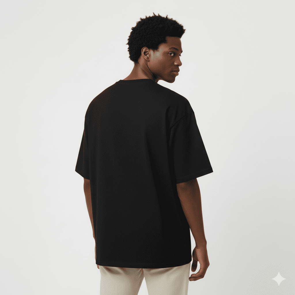 Black JEVPE Urban Graffiti Jesus "Redeemer" oversized T-shirt featuring streetwear design and bold graphic artwork.