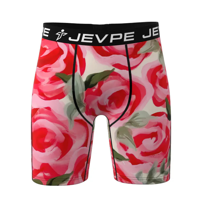 JEVPE men's 6-pack colorful underwear showing breathable, ultra-light fabric and comfortable fit in a variety of mixing colors.