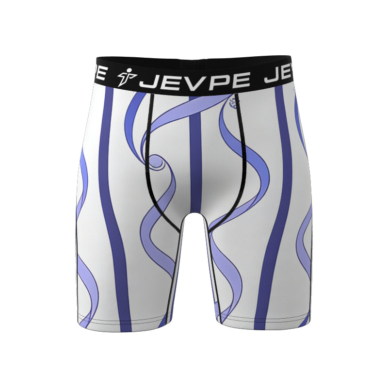JEVPE men's 6-pack boxer briefs with 7-inch inseam, soft breathable poly blend fabric, standard length, comfortable underwear for men.