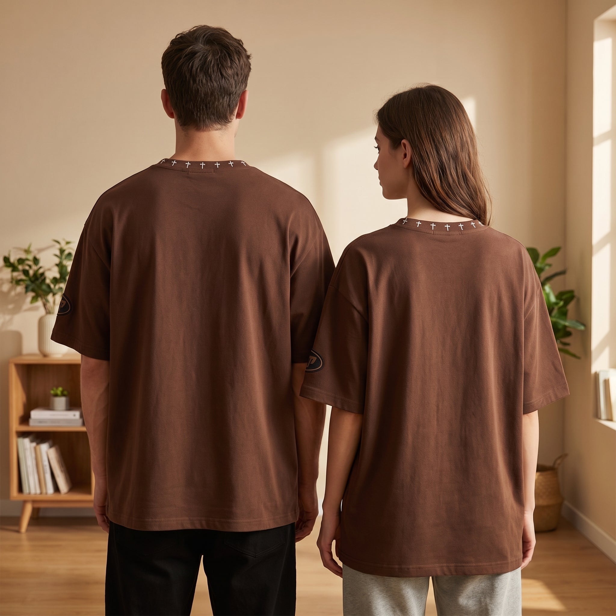 JEVPE oversized T-shirt featuring a Statue of Liberty graphic, vintage gothic streetwear style, soft fabric, and relaxed fit.