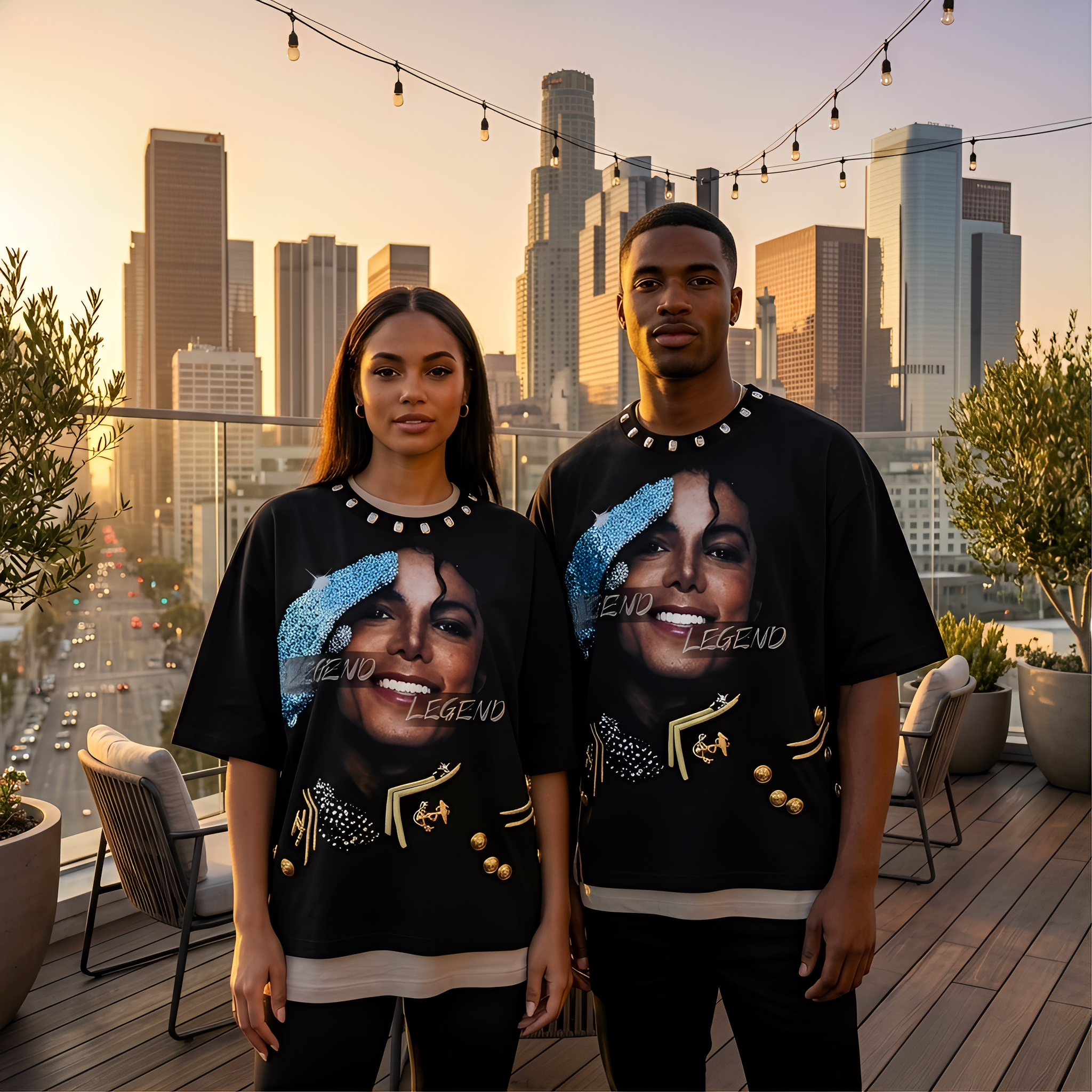 JEVPE Michael Jackson Legend graphic oversized T-shirt featuring a retro King of Pop design on soft fabric.
