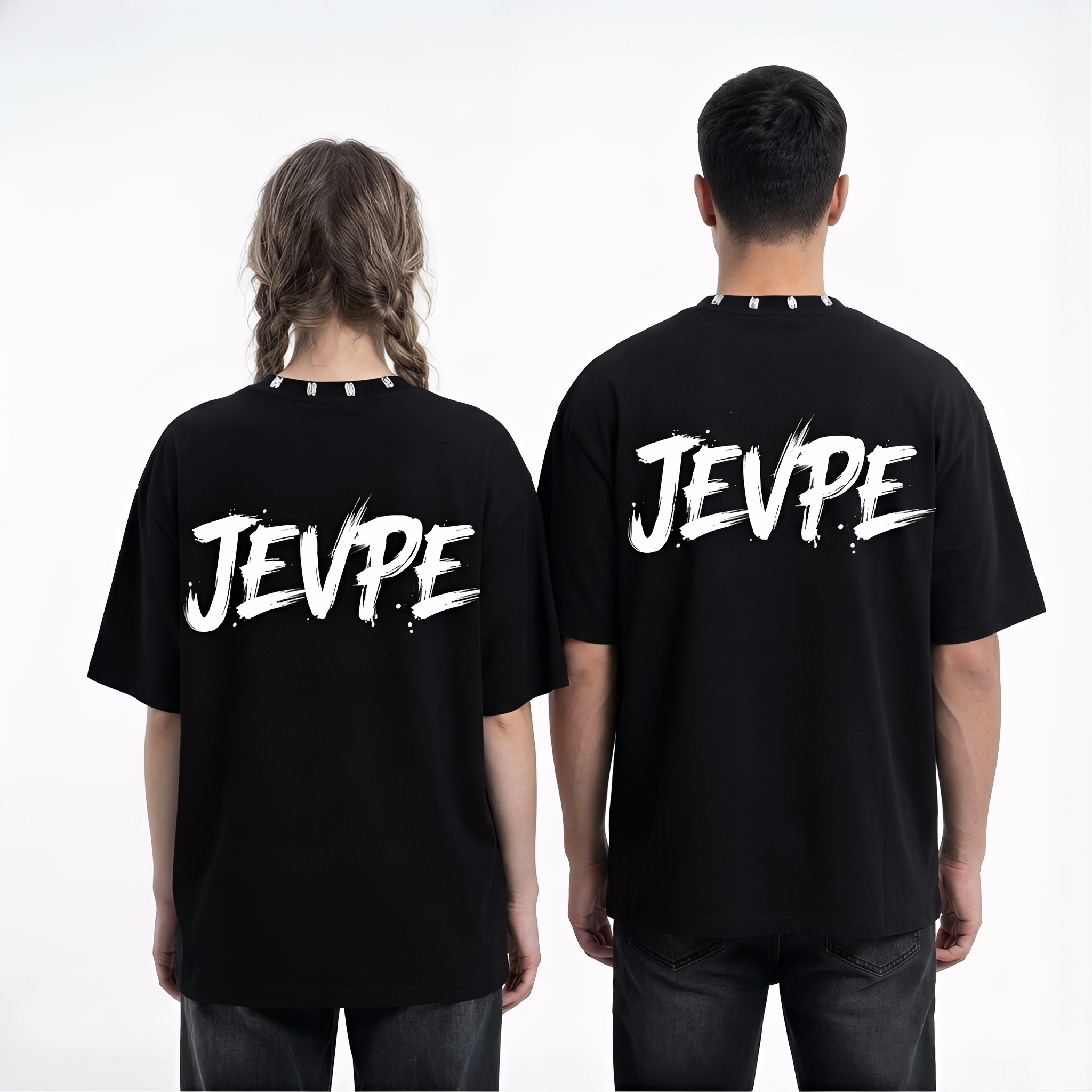 JEVPE Miami Cat Wave Surf oversized T-shirt with Miami Beach streetwear graphic, featuring a colorful cat and wave design.