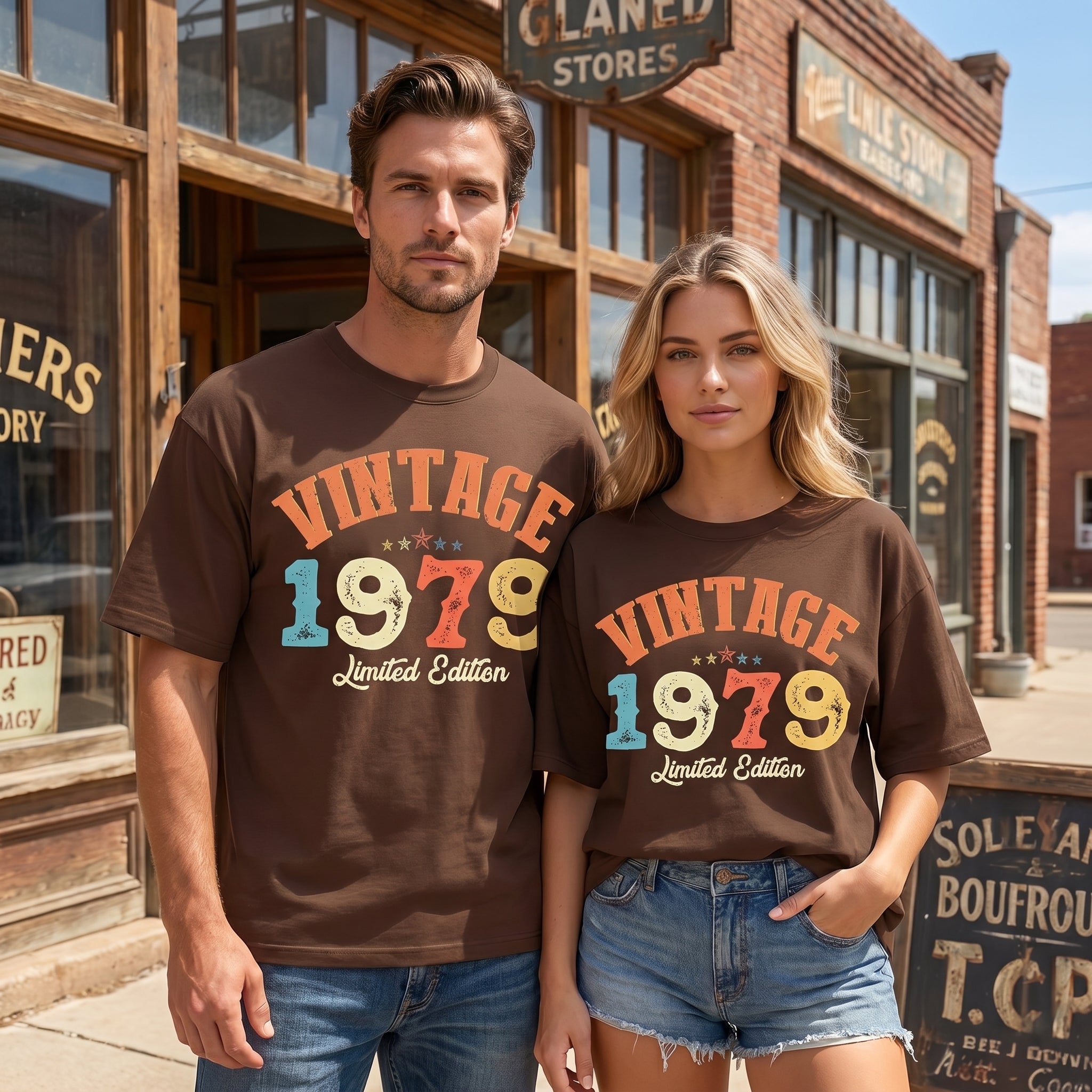 JEVPE vintage 1975 limited edition oversized T-shirt featuring retro 70s streetwear style with bold graphic design.