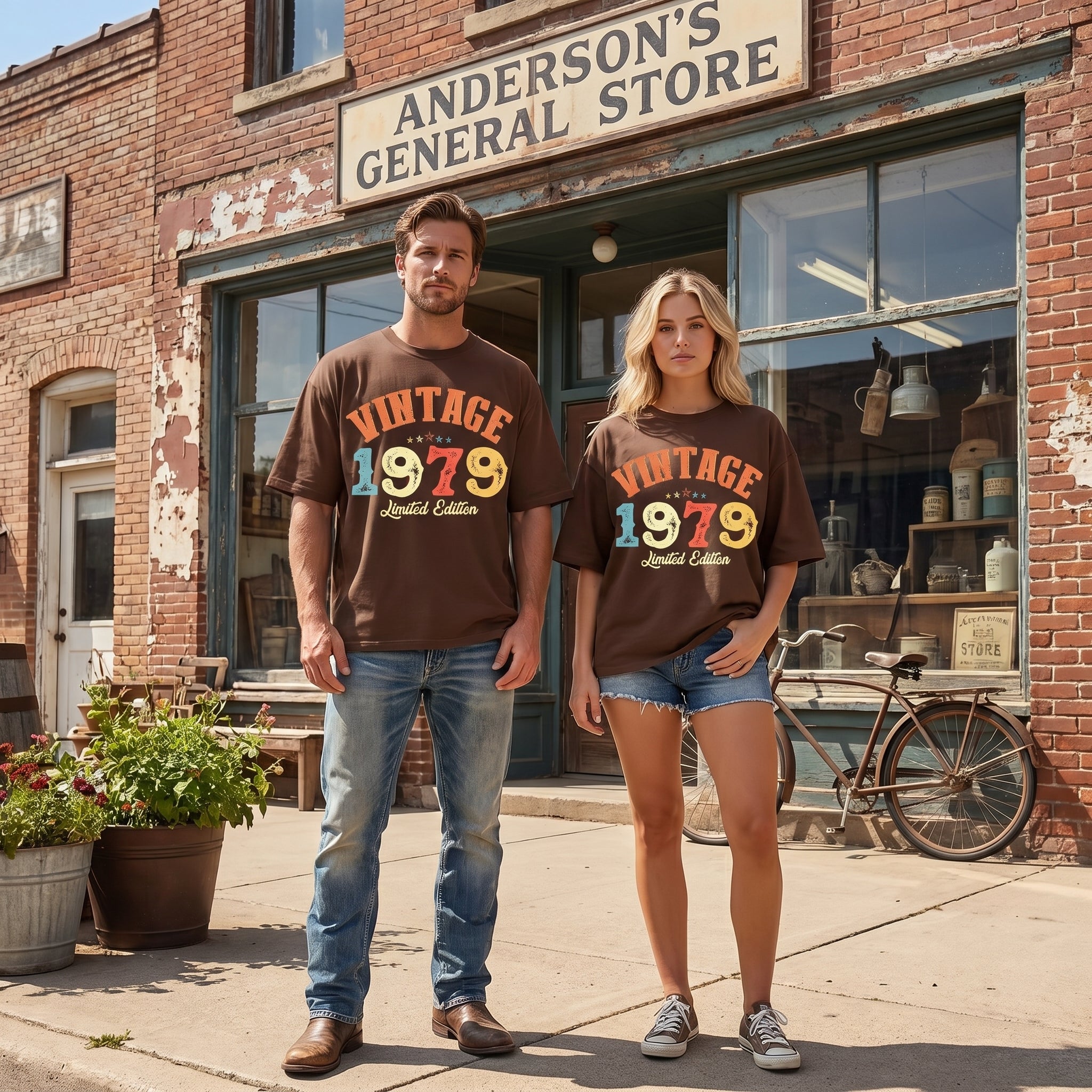 JEVPE vintage 1975 limited edition oversized T-shirt with retro 70s streetwear style, featuring bold graphic design and relaxed fit