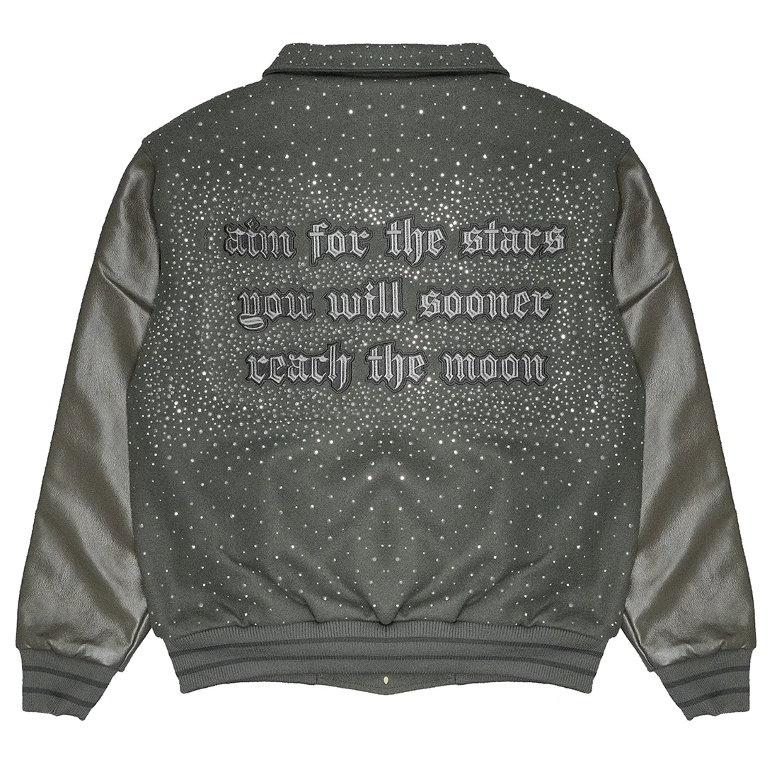 JEVPE Star Print Multi-Zip Biker Leather Jacket | Black Streetwear Moto Outerwear