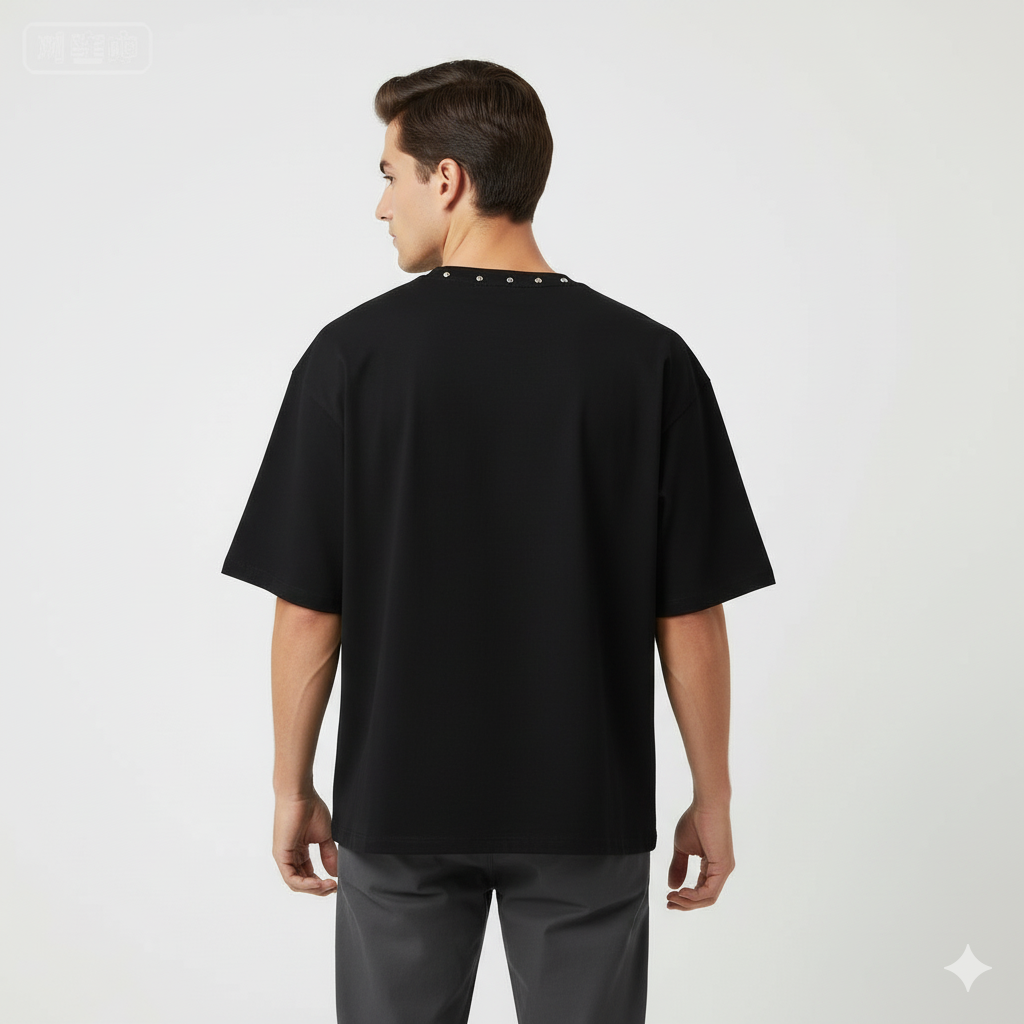 Black JEVPE oversized basketball graphic T-shirt featuring futuristic samurai and neon graffiti design, streetwear top for urban style.