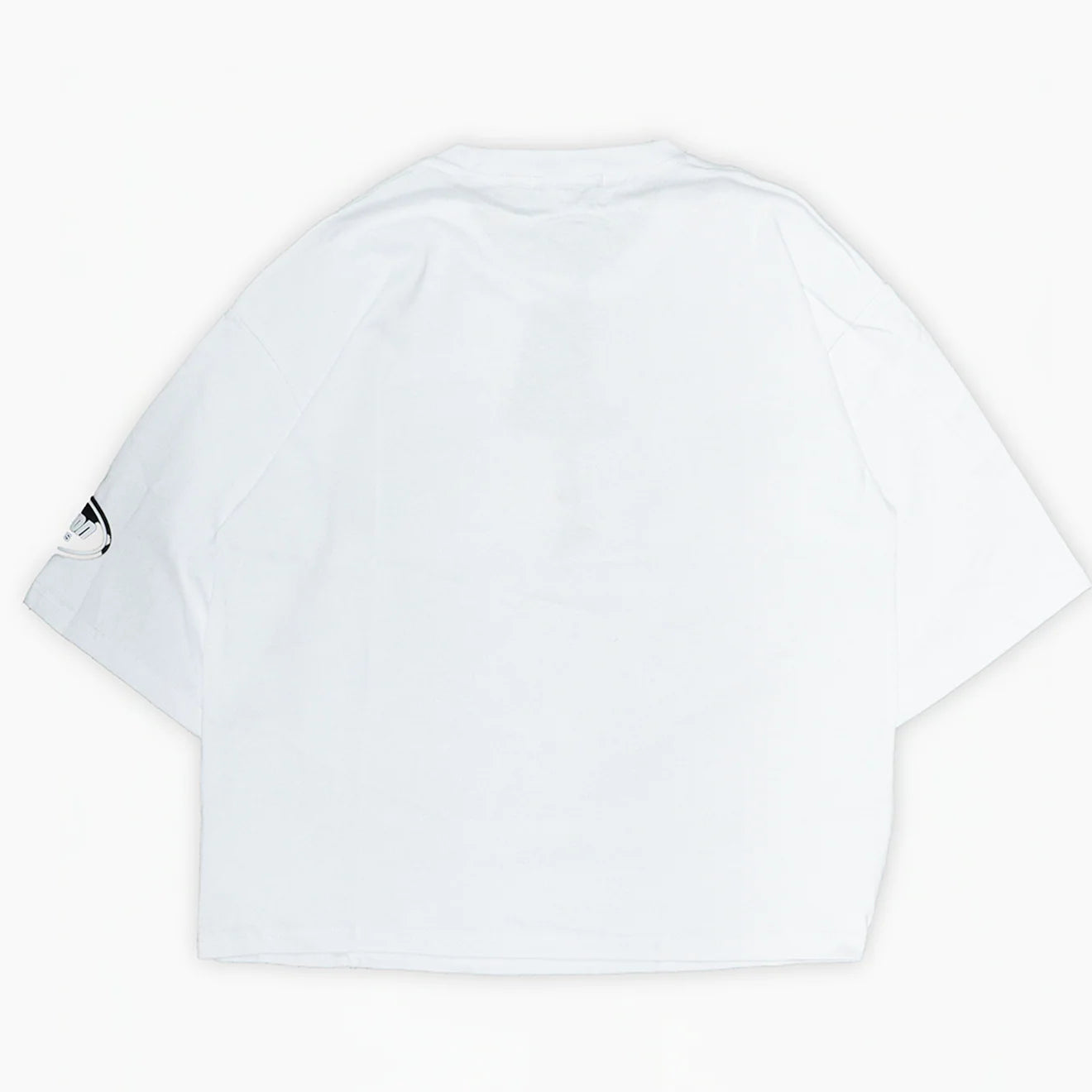 JEVPE men's white oversized street t-shirt with aggressive Doberman print, casual urban rebel style, front view