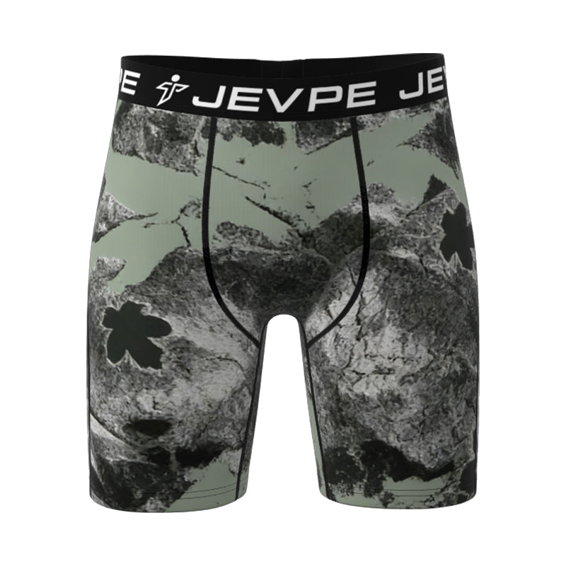 JEVPE men's doodle 6-pack of breathable cotton blend shorts with 7-inch inseam in mixed colors, soft and comfortable fabric